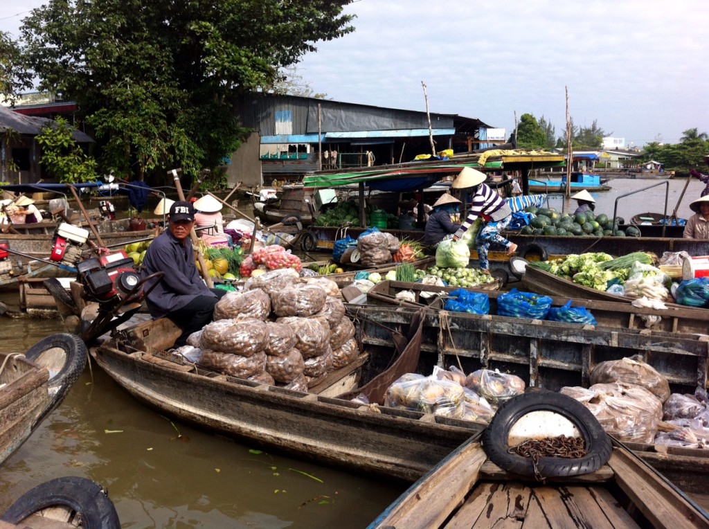 Floating markets provide critical commercial connections on the Mekong Delta in Can Tho