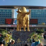 Memorials in front of the Kunming Train Station