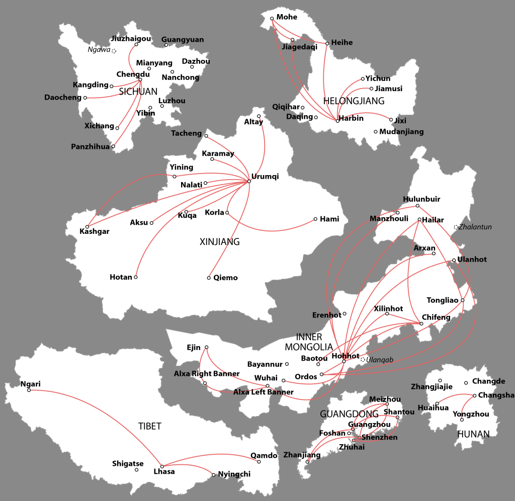 other provinces intraprovincial routes