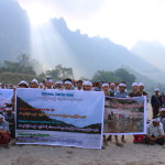 Karen people protest against the Hat Gyi Dam and other dams on the Salween.